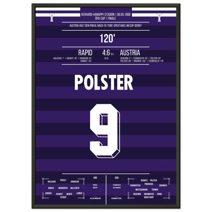 Austria gewinnt nach 10-Tore-Spektakel das Cup-Derby gegen Rapid 1986 50x70-cm-20x28-Schwarzer-Aluminiumrahmen