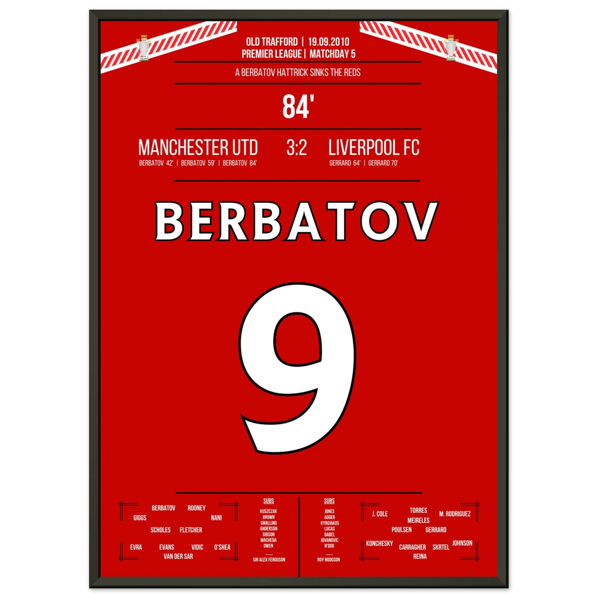 Berbatov-Hattrick versenkt die Reds im Derby 2010
