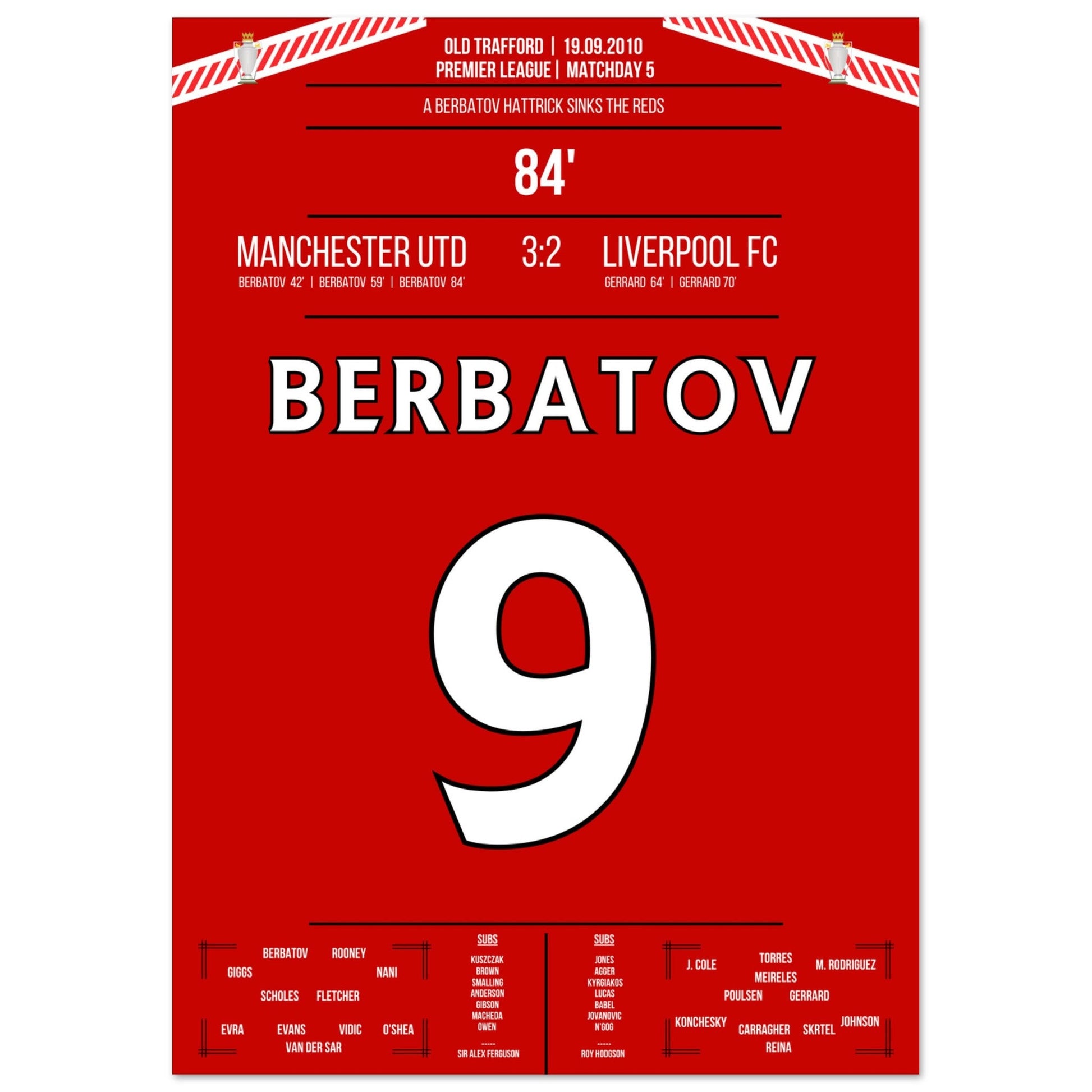 Berbatov-Hattrick versenkt die Reds im Derby 2010 