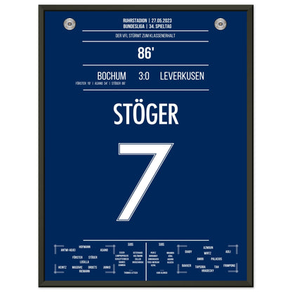 Bochum's Sturm zum Klassenerhalt 2023 45x60-cm-18x24-Schwarzer-Aluminiumrahmen