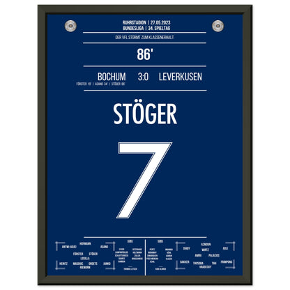 Bochum's Sturm zum Klassenerhalt 2023 30x40-cm-12x16-Schwarzer-Aluminiumrahmen