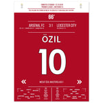 Mesut Özil Masterclass gegen Leicester in 2018 30x40-cm-12x16-Ohne-Rahmen